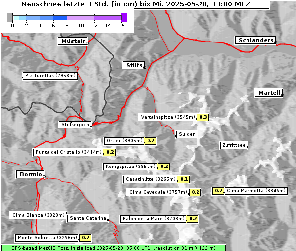 Neuschnee, 28. 5. 2025