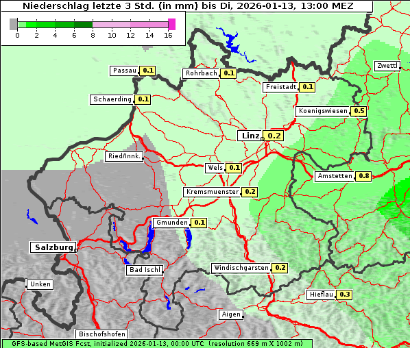 Niederschlag, 13. 1. 2026