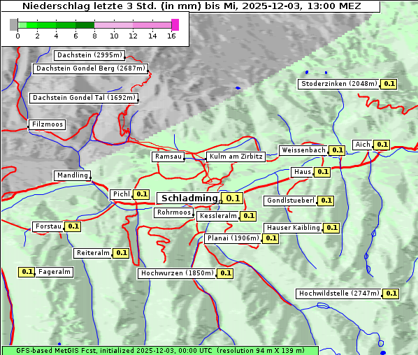 Niederschlag, 3. 12. 2025