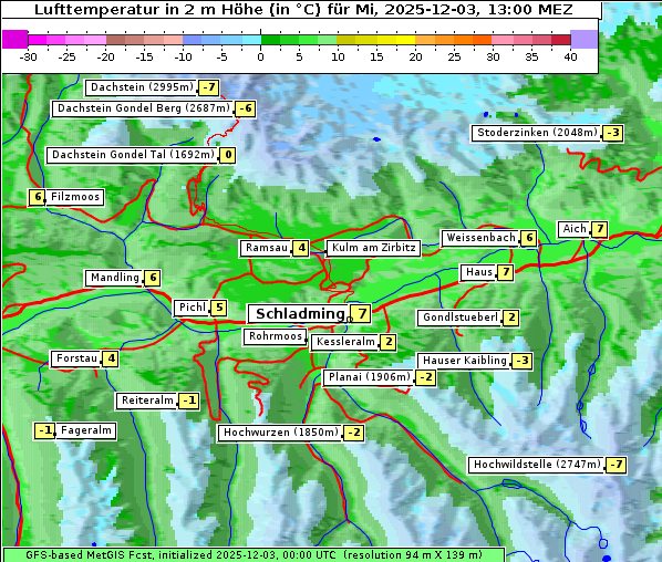 Temperatur, 3. 12. 2025