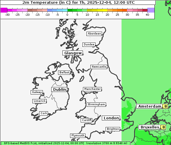 Temperatur, 4. 12. 2025