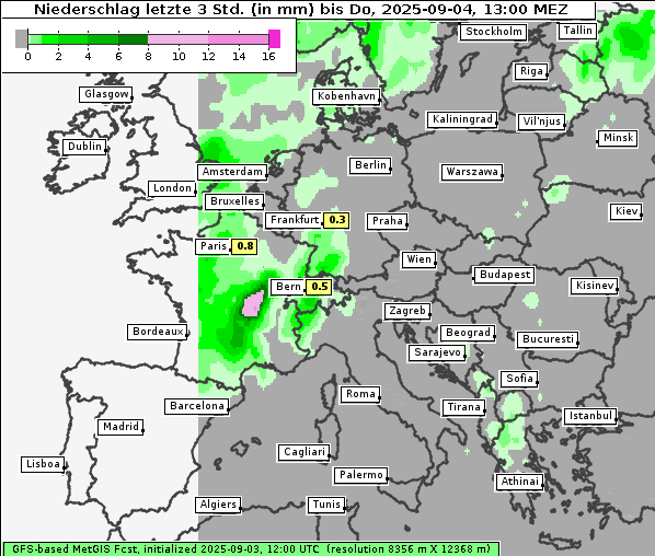 Niederschlag, 4. 9. 2025
