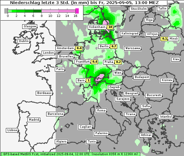 Niederschlag, 5. 9. 2025