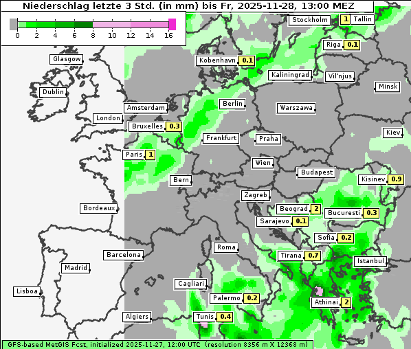 Niederschlag, 28. 11. 2025