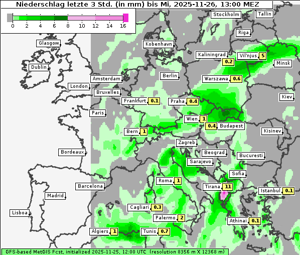 Niederschlag, 26. 11. 2025