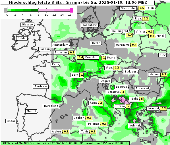 Niederschlag, 10. 1. 2026