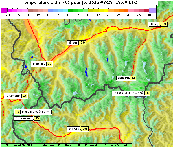 Temperatur, 28. 8. 2025
