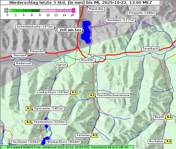 Niederschlag, 22. 10. 2025