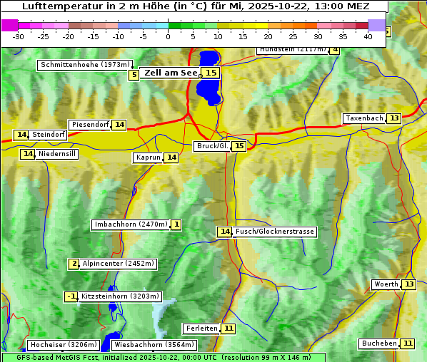 Temperatur, 22. 10. 2025