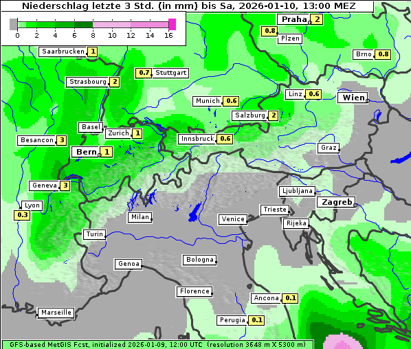 Niederschlag, 10. 1. 2026