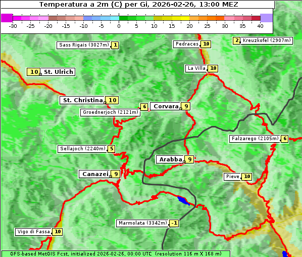 Temperatur, 26. 2. 2026