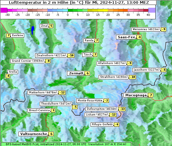 Temperatur, 27. 11. 2024