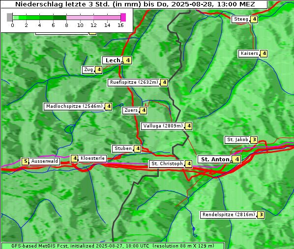 Niederschlag, 28. 8. 2025