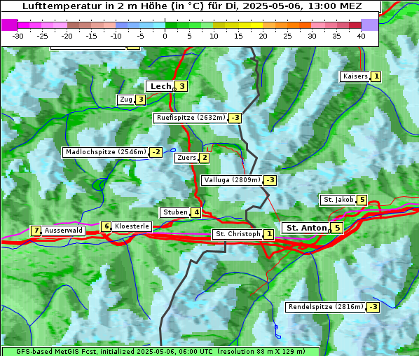 Temperatur, 6. 5. 2025