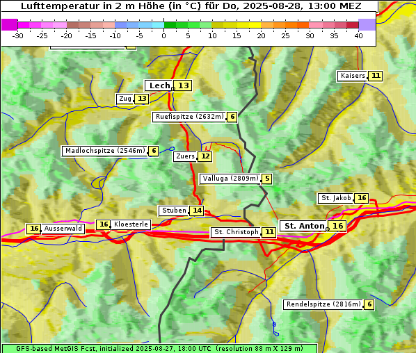 Temperatur, 28. 8. 2025