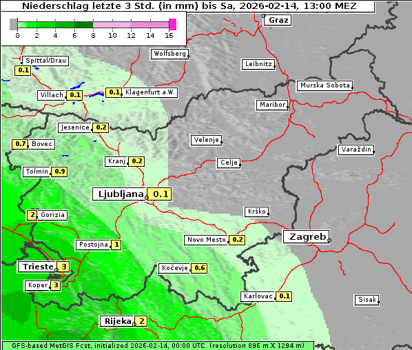 Niederschlag, 14. 2. 2026