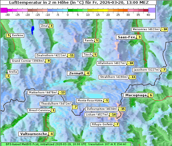 Temperatur, 20. 3. 2026