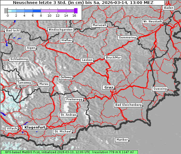 Neuschnee, 14. 3. 2026