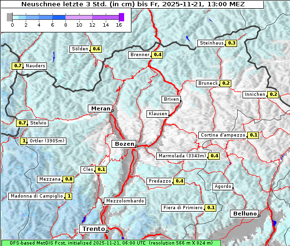 Neuschnee, 21. 11. 2025