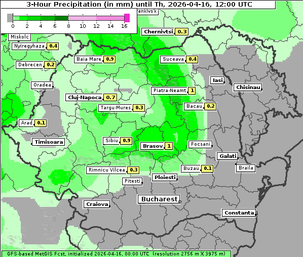 Niederschlag, 16. 4. 2026