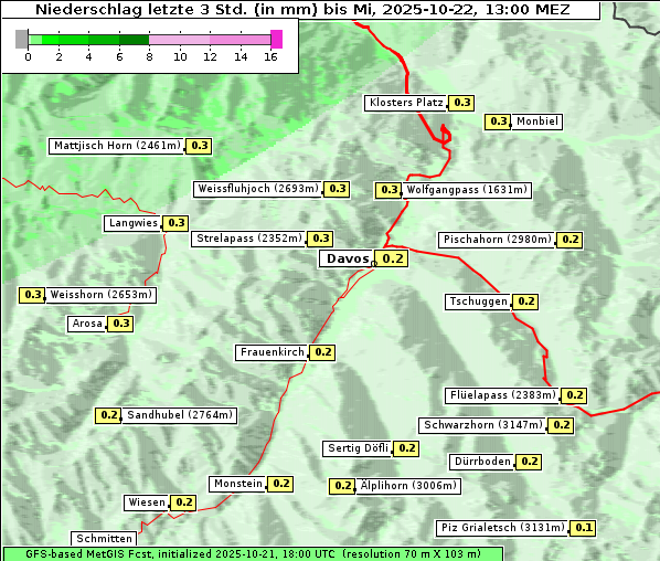 Niederschlag, 22. 10. 2025