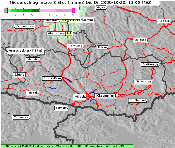 Niederschlag, 28. 10. 2025