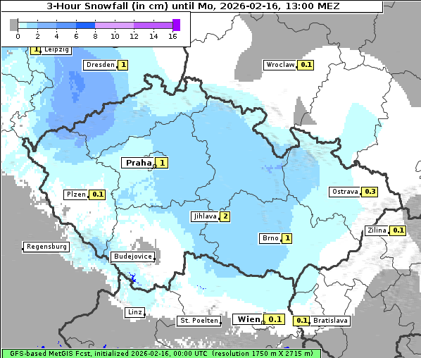 Neuschnee, 16. 2. 2026