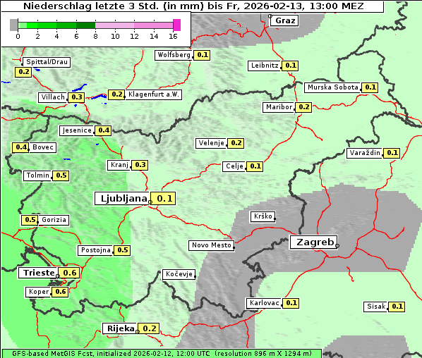 Niederschlag, 13. 2. 2026