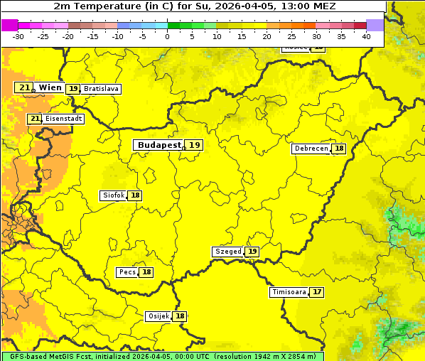 Temperatur, 5. 4. 2026