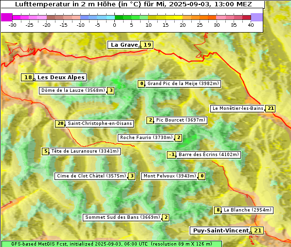 Temperatur, 3. 9. 2025