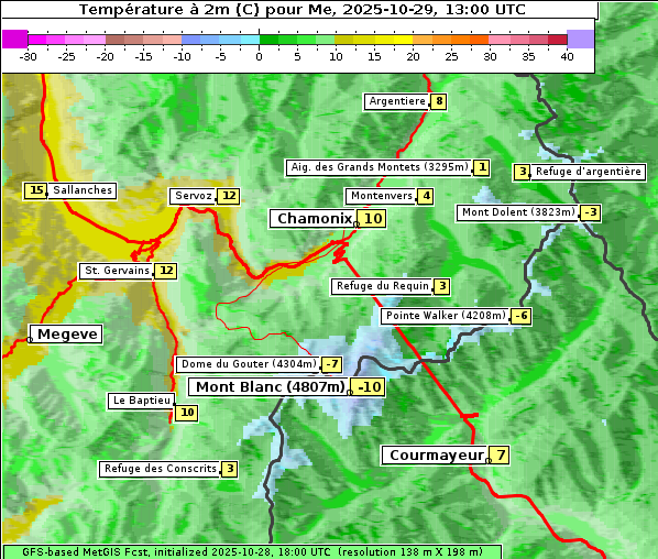 Temperatur, 29. 10. 2025