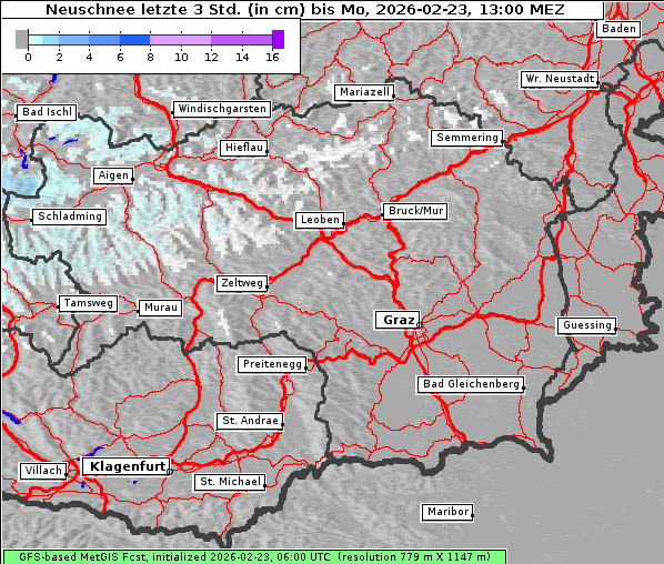 Neuschnee, 23. 2. 2026