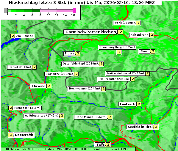 Niederschlag, 16. 2. 2026