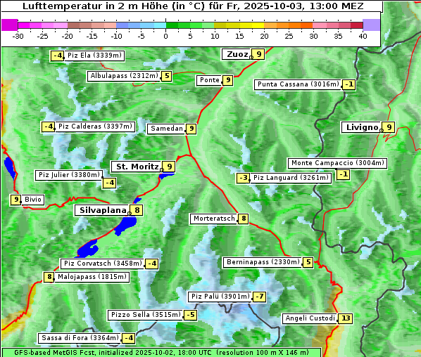 Temperatur, 3. 10. 2025