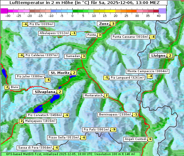 Temperatur, 6. 12. 2025