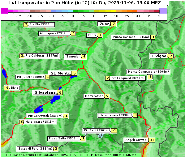 Temperatur, 6. 11. 2025