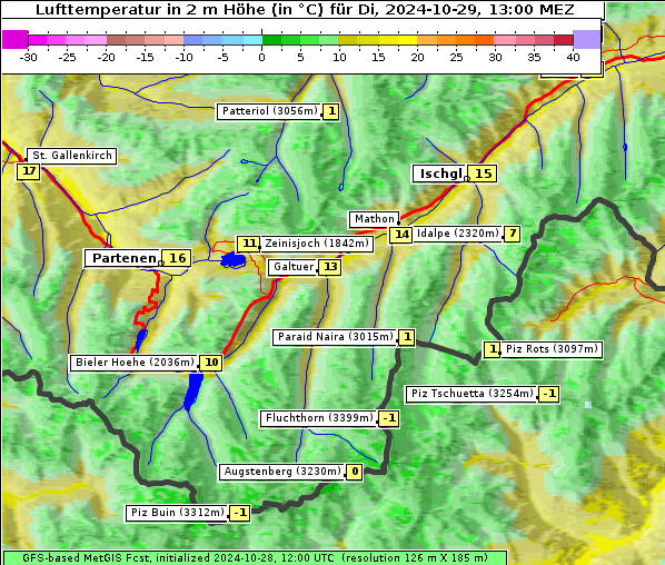 Temperatur, 29. 10. 2024