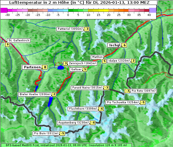 Temperatur, 13. 1. 2026