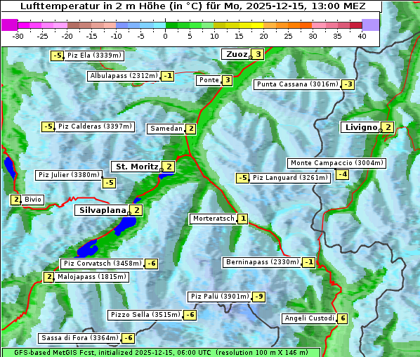 Temperatur, 15. 12. 2025