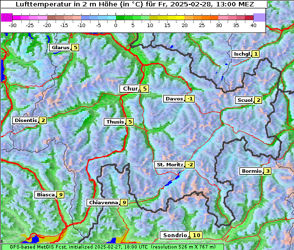 Temperatur, 28. 2. 2025