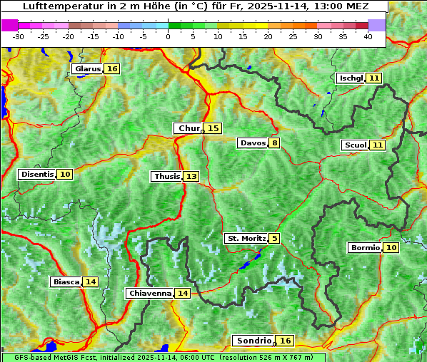 Temperatur, 14. 11. 2025