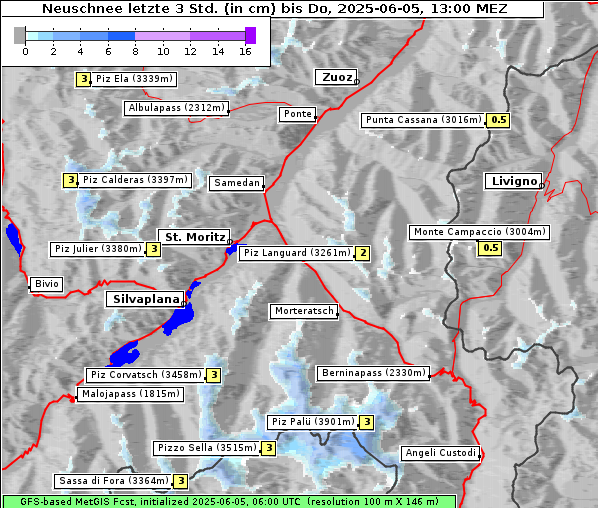 Neuschnee, 5. 6. 2025