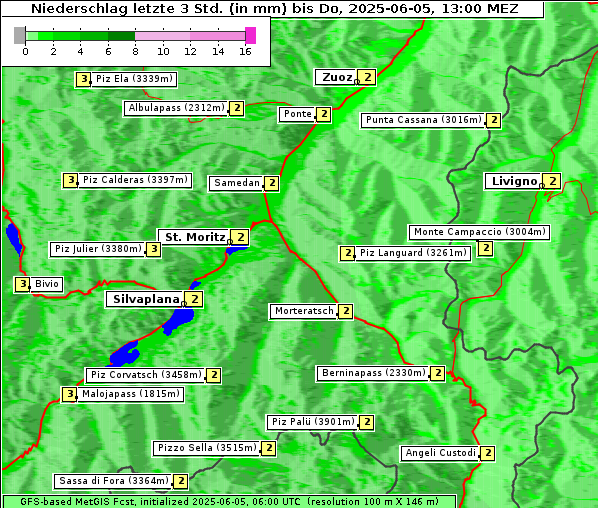 Niederschlag, 5. 6. 2025