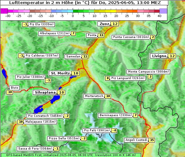 Temperatur, 5. 6. 2025