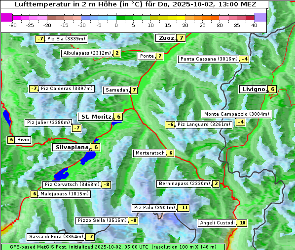 Temperatur, 2. 10. 2025