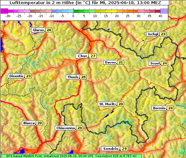 Temperatur, 18. 6. 2025
