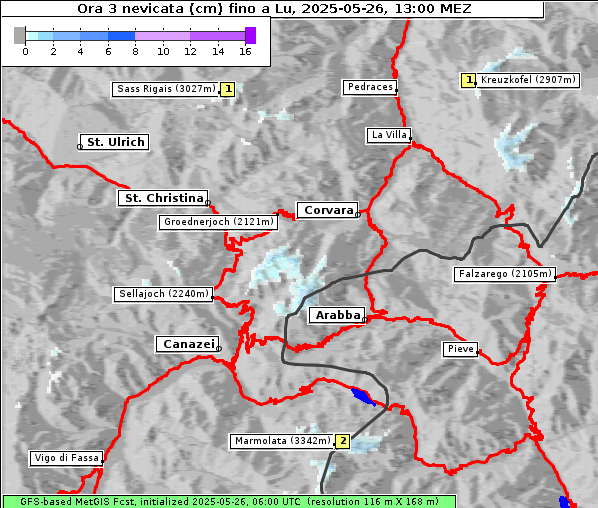 Neuschnee, 26. 5. 2025