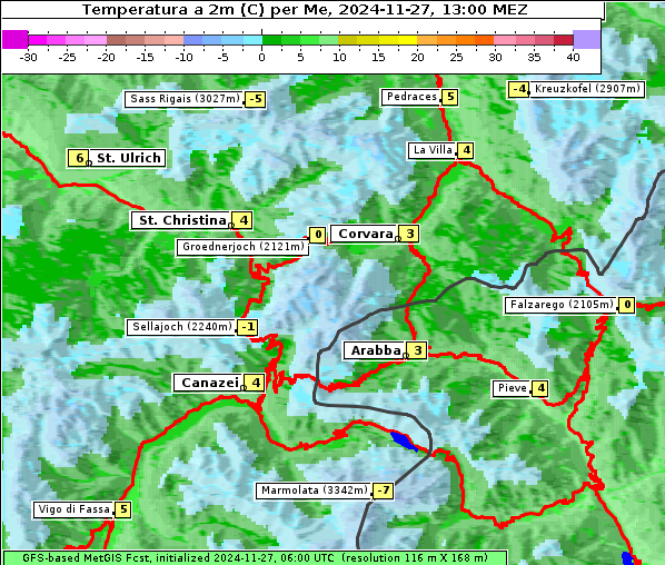 Temperatur, 27. 11. 2024