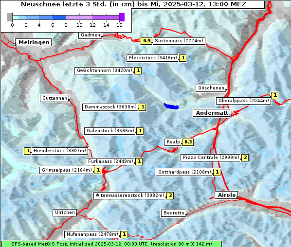 Neuschnee, 12. 3. 2025