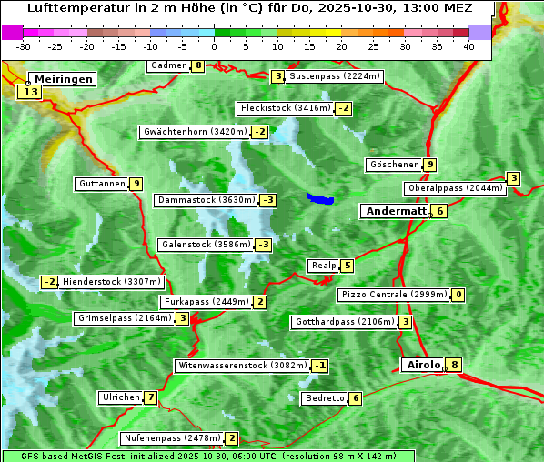 Temperatur, 30. 10. 2025